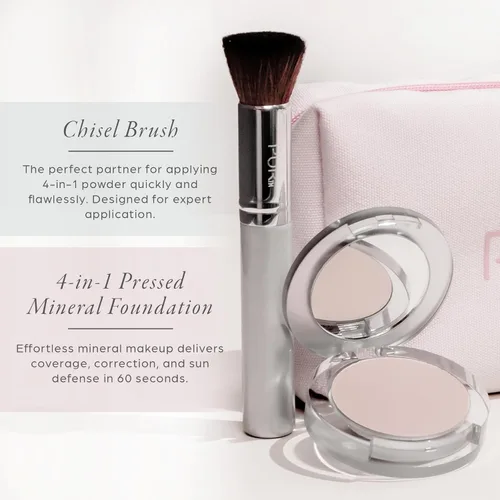 Vista 3 de PÜR Minerals Multitasking Essentials Kit - Makeup Gift Set Includes 4-in-1 Correcting Primer, Fully Charged Mascara, 4-in-1 Pressed Mineral Powder &