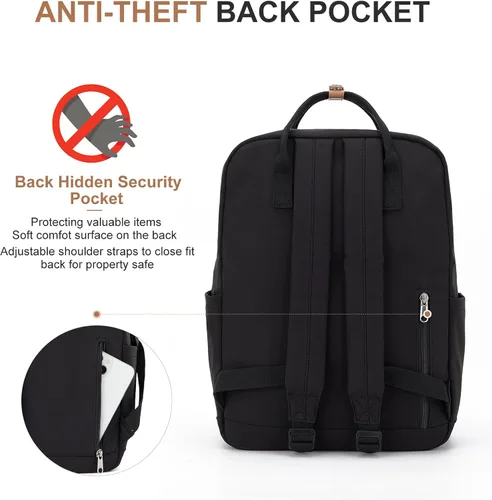 Vista 5 de backpack for men women, a1-Negro, Classic