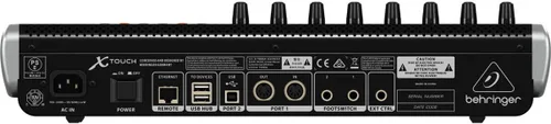 Vista 4 de Behringer X-TOUCH Superficie de control universal con 9 faders motorizados táctiles, Scribble Strips de LCD e interfaz Ethernet/USB/MIDI