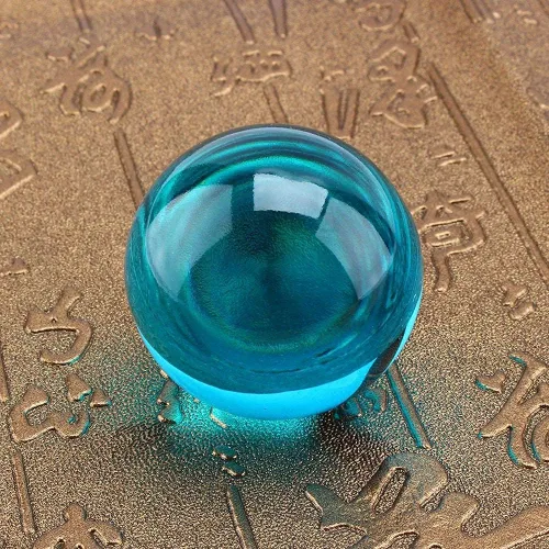 Vista 6 de Yosoo Health Gear Bola de cristal azul real, bola de cristal con base de soporte, esfera curativa de cristal de cuarzo azul real raro asiático