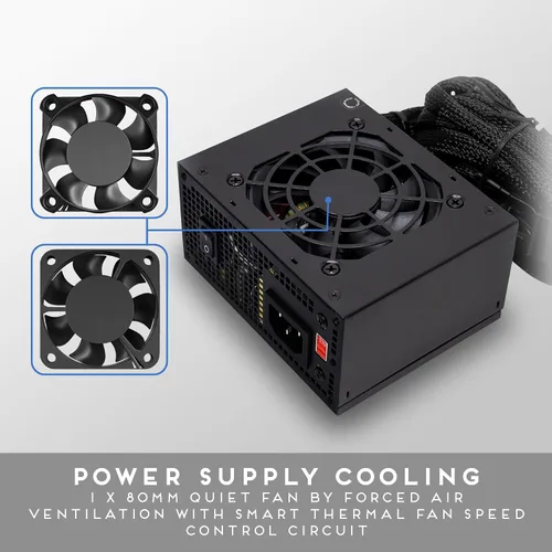 Vista 5 de APEVIA SFX-AP400W Mini ITX Solution / Micro ATX / SFX 400W Fuente de alimentación