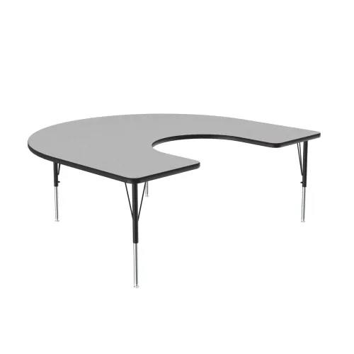 Vista 11 de Correll Mesa de Actividades Rectangular para Aula de 24"x36", Altura Ajustable (19"-29"), Granito Negro Laminado Térmico Fusionado Duradero