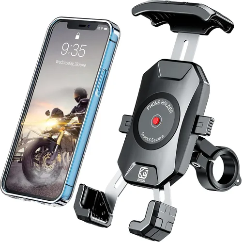 Vista 9 de BRCOVAN Soporte de teléfono para motocicleta y bicicleta, bloqueo de 1 s (paquete de 2)