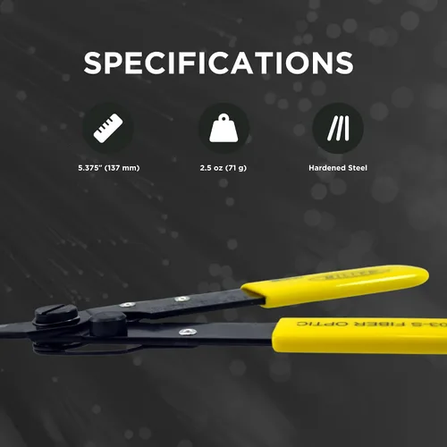 Vista 6 de Miller Pelacables de fibra óptica de un solo orificio de la serie FO 103-S para técnicos y electricistas, herramienta de cable segura con apertura
