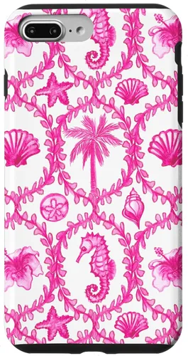 Vista 12 de Funda rosa hawaiana para iPhone 16 Coastal Nieta Coco Girl Preppy
