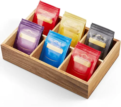 Vista 11 de Soporte para bolsitas de té con 2 ranuras, acacia