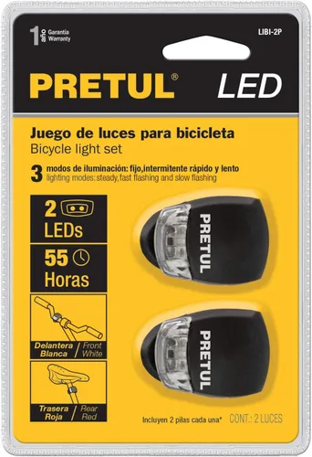 Vista 3 de Linternas bicicleta de silicio, 2 piezas Pretul