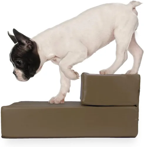 Vista 4 de Weebo Pets Escaleras plegables de cuero para mascotas Smooth Steps (marrón)