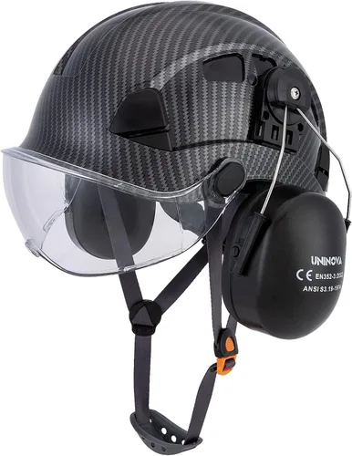 Vista 12 de Casco de protección para los oídos y visera ANSI Z89.1 con ventilación ABS forestal, arborista, árbol, construcción, construcción, protección