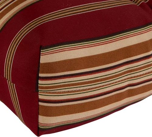 Vista 28 de Greendale Home Fashions Juego de 2 cojines de asiento y respaldo para exteriores, diseño Adobe Stripe 2