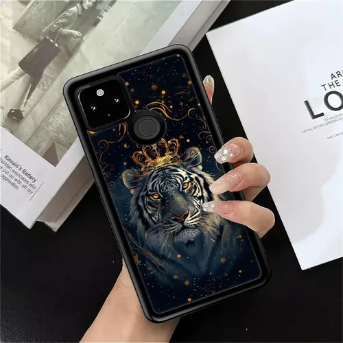 Vista 1006 de Compatible con Google Pixel 4A 5G Mobile Case Creative Acrylic Panel trasero Silicona Protección Grip especialmente diseñado para Google Pixel 4A 5G