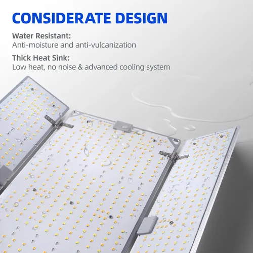 Vista 6 de Barrina 4x4 Luces de Cultivo para Plantas de Interior de Espectro Completo, BU2000 Atenuable, Panel de Luz de Crecimiento LED Ajustable, 816 LEDs