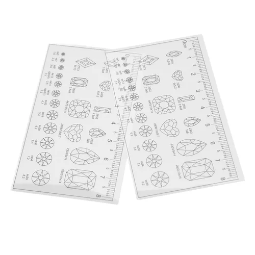 Vista 9 de Regla de medición de uñas, 10 piezas, ultra fina, flexible, material de PVC, 0.5 in de longitud