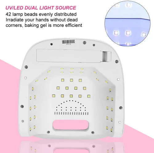 Vista 6 de Lámpara de secado de uñas de 60 W, lámpara LED UV para uñas, sensor de uñas de curado, pantalla LCD, herramientas de uñas para curado para lámparas