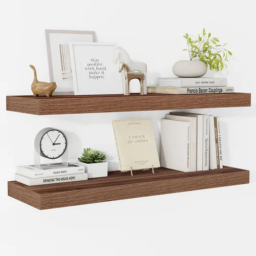 Vista 68 de Fun Memories Estantes flotantes – Estante de pared de 9.3 pulgadas de profundidad para decoración y almacenamiento – Estantería de exhibición