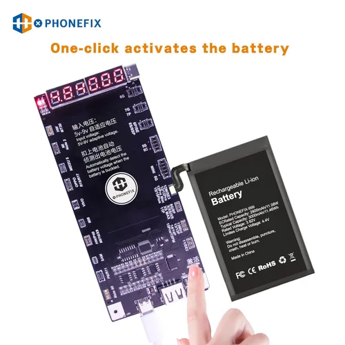 Vista 5 de PHONEFIX BA29 Placa de detección de activación de batería para iPhone 5-15 PRO MAX Android Baterías de teléfono Android Probador de carga de placa