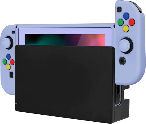 Vista 8 de PlayVital ZealProtect - Funda protectora suave para Nintendo Switch, flexible Joycon funda delgada para Nintendo Switch con protector de pantalla