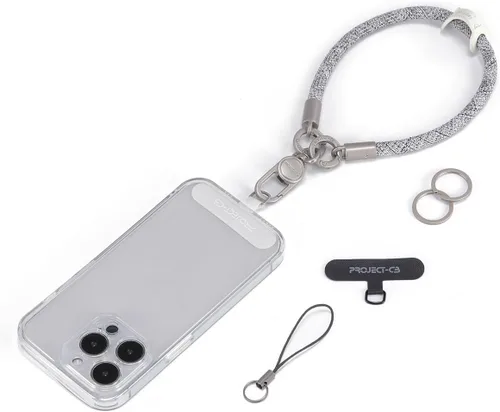 Vista 17 de 1 correa de muñeca para teléfono, 2 correas para teléfono, correa de muñeca para teléfono, llavero, llavero (negro)