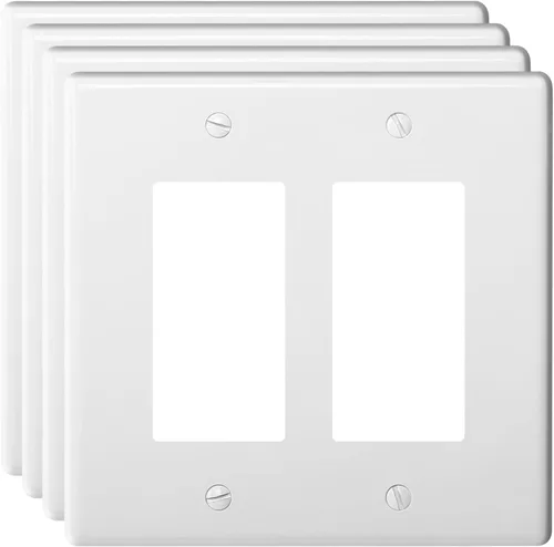 Vista 8 de Placas decorativas de pared de 2 segmentos para interruptores de luz, interruptor inteligente, atenuadores, GFCI, receptáculo, salida USB