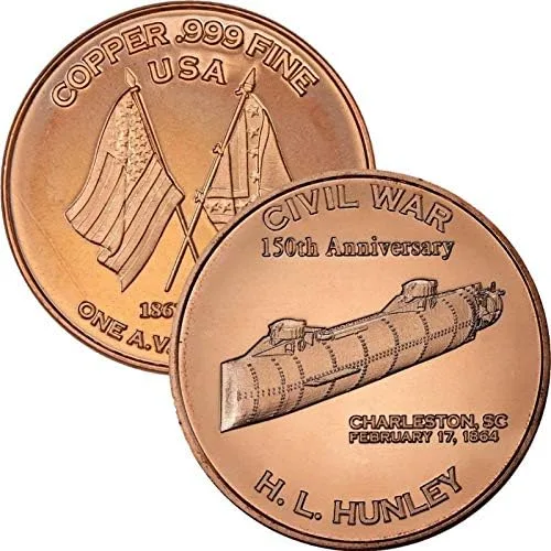 Vista 7 de Jig Pro Shop Serie Civil War 1 oz .999 Medallón de cobre puro