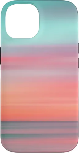 Vista 4 de Funda hawaiana para iPhone 17, diseño de playa tropical de Hawái, color azul melocotón