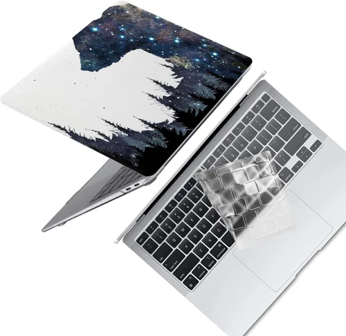 Vista 10 de Funda protectora de plástico para MacBook Air de 11 pulgadas 2015-2010 modelo A1465 A1370, funda protectora de plástico para portátil y cubierta