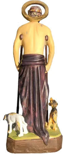 Vista 3 de Estatua de San Lázaro de 8 pulgadas, figura religiosa de San Lázaro