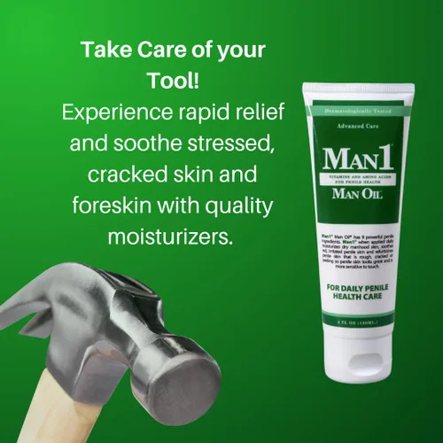 Vista 4 de Man1 Man Oil & Senfla Penile Cream: 2 lociones de tamaño completo para comodidad diaria, piel sana y sensación renovada