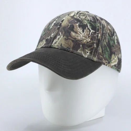 Vista 3 de Gorra de béisbol ajustable de perfil bajo con revestimiento de cera lavada pesada