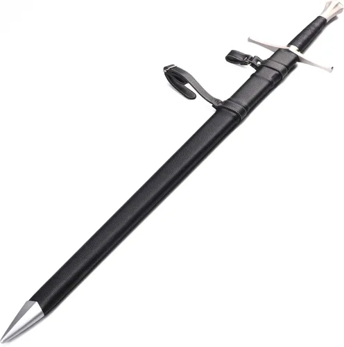 Vista 9 de Handmade Cast Sharp Blade Medieval Sword, Full Tang, with Leather Protective Cover,Real Metal Sword for Collection Gift