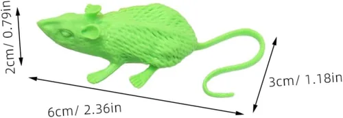 Vista 2 de 18Pcs Simulation Mice Halloween Props for Pranks and Decorations Realistic Fake Rat Playthings for