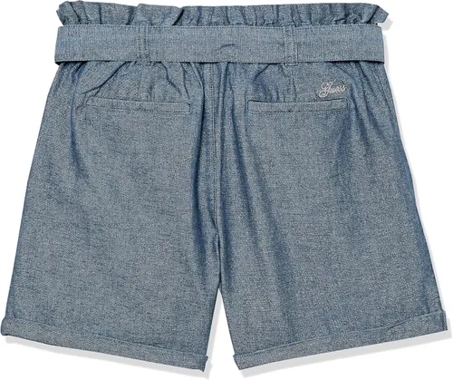 Vista 2 de GUESS Pantalones cortos de mezclilla Lurex con cintura para niña