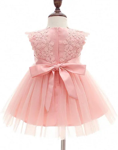 Vista 4 de Moon Kitty Vestido de niña para bautizo, vestido de niña de flores