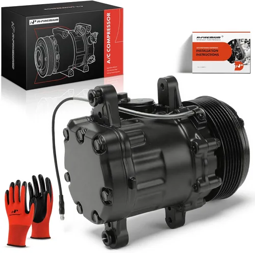 Vista 10 de A-Premium Compatible con Sanden SD-7 6PK, Compresor Universal de Aire Acondicionado con Embrague, Correa Serpentina de 6 Ranuras