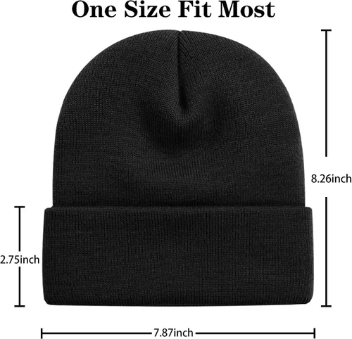 Vista 2 de Gorros de punto para hombre y mujer, gorro de punto para invierno, gorro suave