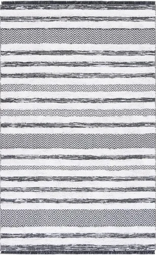 Vista 17 de SAFAVIEH Augustine Collection - Alfombra de pasillo de 2 x 9 pies, diseño de algodón rústico marroquí con flecos, fácil cuidado, ideal para zonas