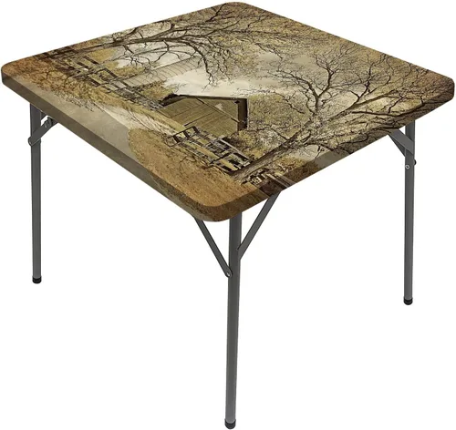 Vista 24 de Mantel cuadrado con estampado de vaca, puntos a rayas blancas y negras con estilo abstracto, para mesa de comedor cuadrada, se adapta a mesas de 24