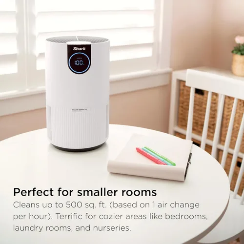 Vista 7 de Purificador de aire Shark HP132 Clean Sense con tecnología neutralizadora de olores, filtro HEPA, 500 pies cuadrados, habitación pequeña