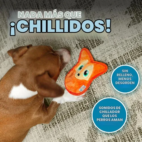 Vista 4 de Outward Hound Invincibles - Juguete de peluche para perro, XS zorro