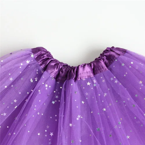 Vista 3 de Rysly Falda tutú de tul brillante Tutus para niñas, 2-8T