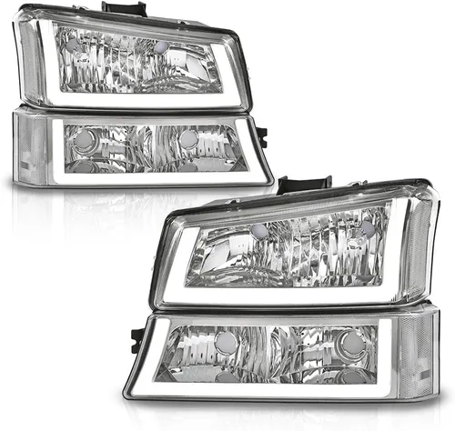 Vista 14 de PIT66 Conjunto de faros LED, compatible con Chevy Silverado 1500 2500 3500 HD modelo 2003-2006 / Avalanche 03-06 1500 2500 (solo apto sin (C LED)