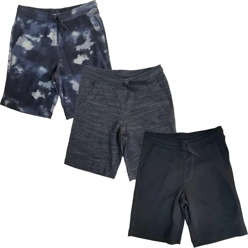 Vista 2 de Andrew Scott Paquete de 3 pantalones cortos deportivos de forro polar para niños Pantalones cortos deportivos de baloncesto con cordón