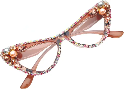 Vista 5 de Gafas de lectura de ojo de gato para mujer, diseño de luz azul para computadora a la moda, bisagras de resorte