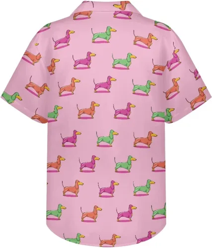 Vista 2 de Camisa hawaiana divertida de manga corta con botones y ajuste regular para hombre