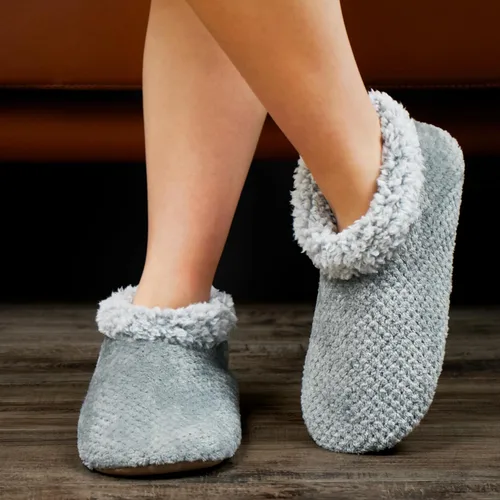 Vista 2 de Pantuflas suaves y mullidas para mujer en interiores, zapatos cálidos y peludos para casa, con forro esponjoso, botines de dormitorio, suela