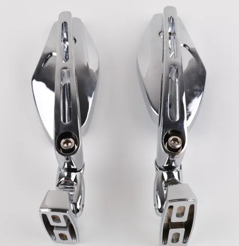 Vista 3 de Xyzctem - Espejos deportivos de carrera, de base ajustable, universales, de cromo para Honda CBR 600 1000 RR F4i F4 Suzuki GSXR 600 700 1000 1300