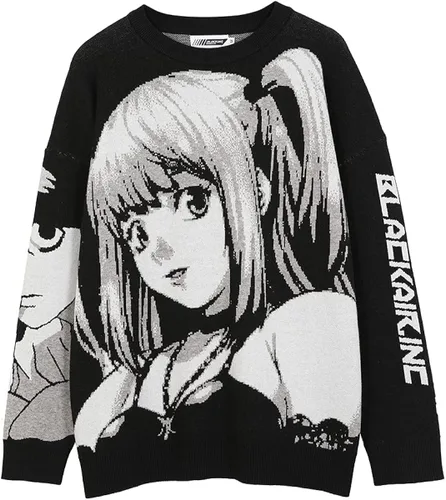 Vista 4 de FELLVISHK Sudadera de manga larga con estampado de anime para niña, unisex, 3D