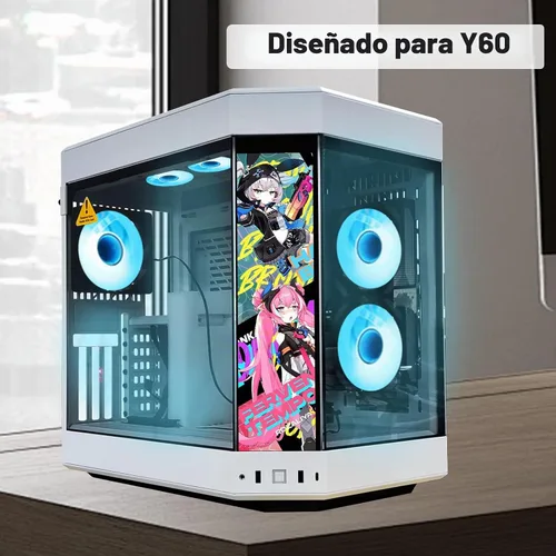 Vista 5 de GeeekPi monitor LCD táctil IPS de 12.6 pulgadas FHD 1920x515, pantalla de visualización, compatible con la carcasa de PC Hyte Y60, CPU, GPU, panel