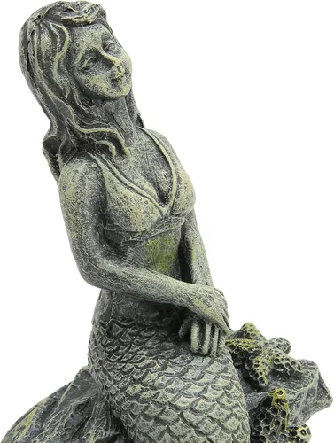 Vista 8 de LIANGLIDE Estatua decorativa de resina de princesa, hermosa decoración de peces para decoraciones de acuario