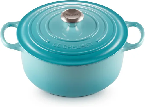 Vista 25 de Le Creuset Horno holandés redondo Signature de hierro fundido esmaltado, 4.5 cuartos de galón., Artichaut